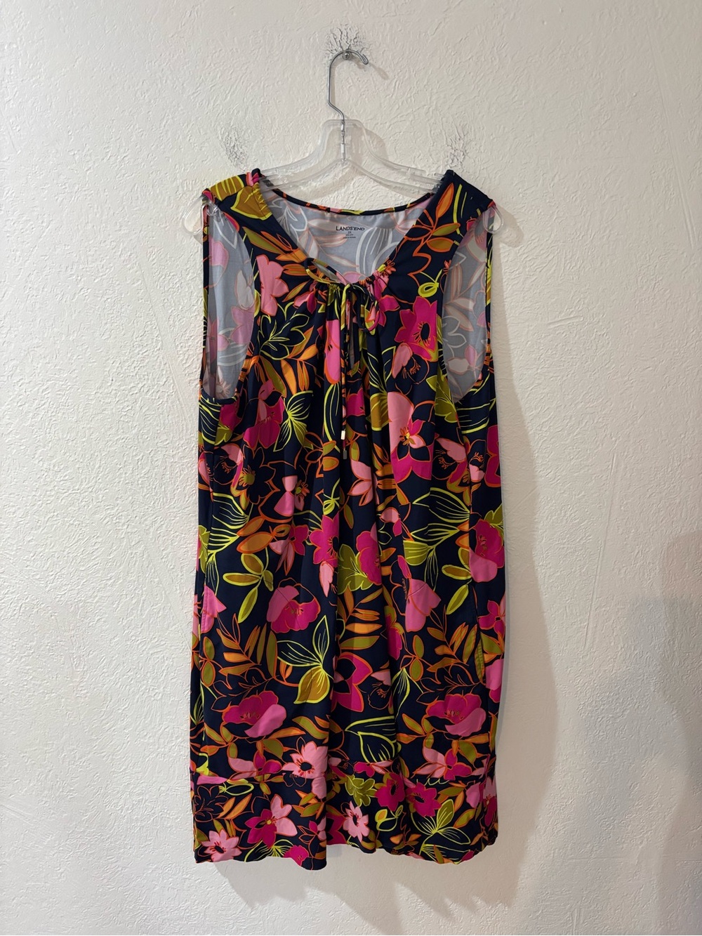 Lands’ End Floral Stretch Tank Dress